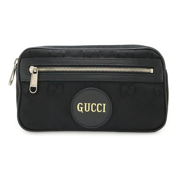 GUCCI Authentic Black Leather Fanny Pack